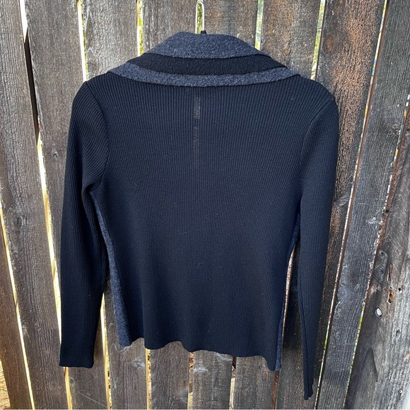 Alfani Merino Wool Ruffled Collar Button Cardigan Sweater Sz S - Picture 8 of 16